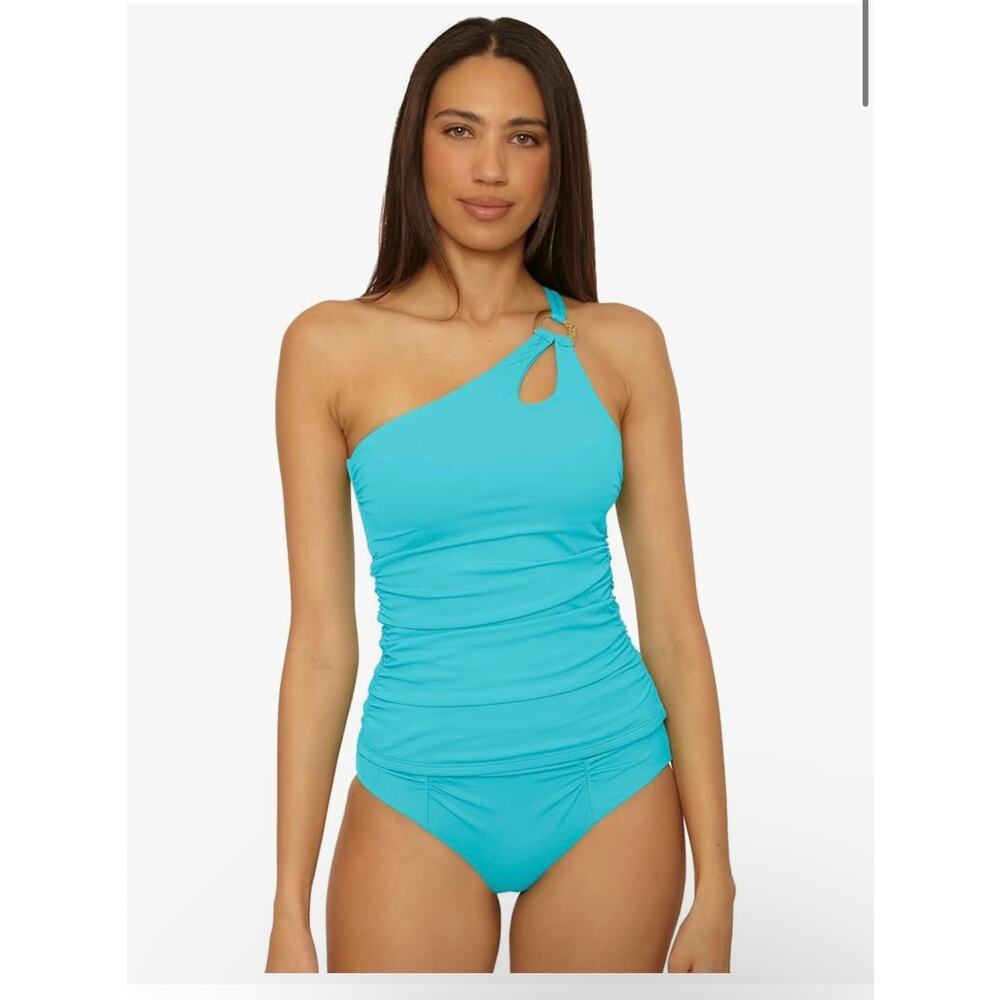 NWT Soluna Swim Sun Goddess One Shoulder Tankini, Tummy Control, Swimsuit